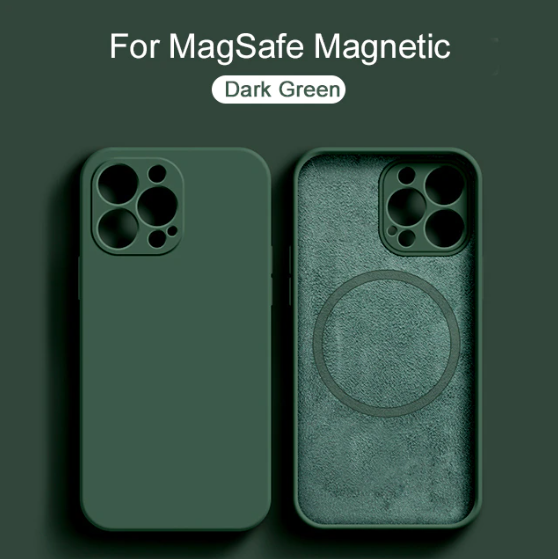 Magnetic Liquid Silicone Case For iPhones