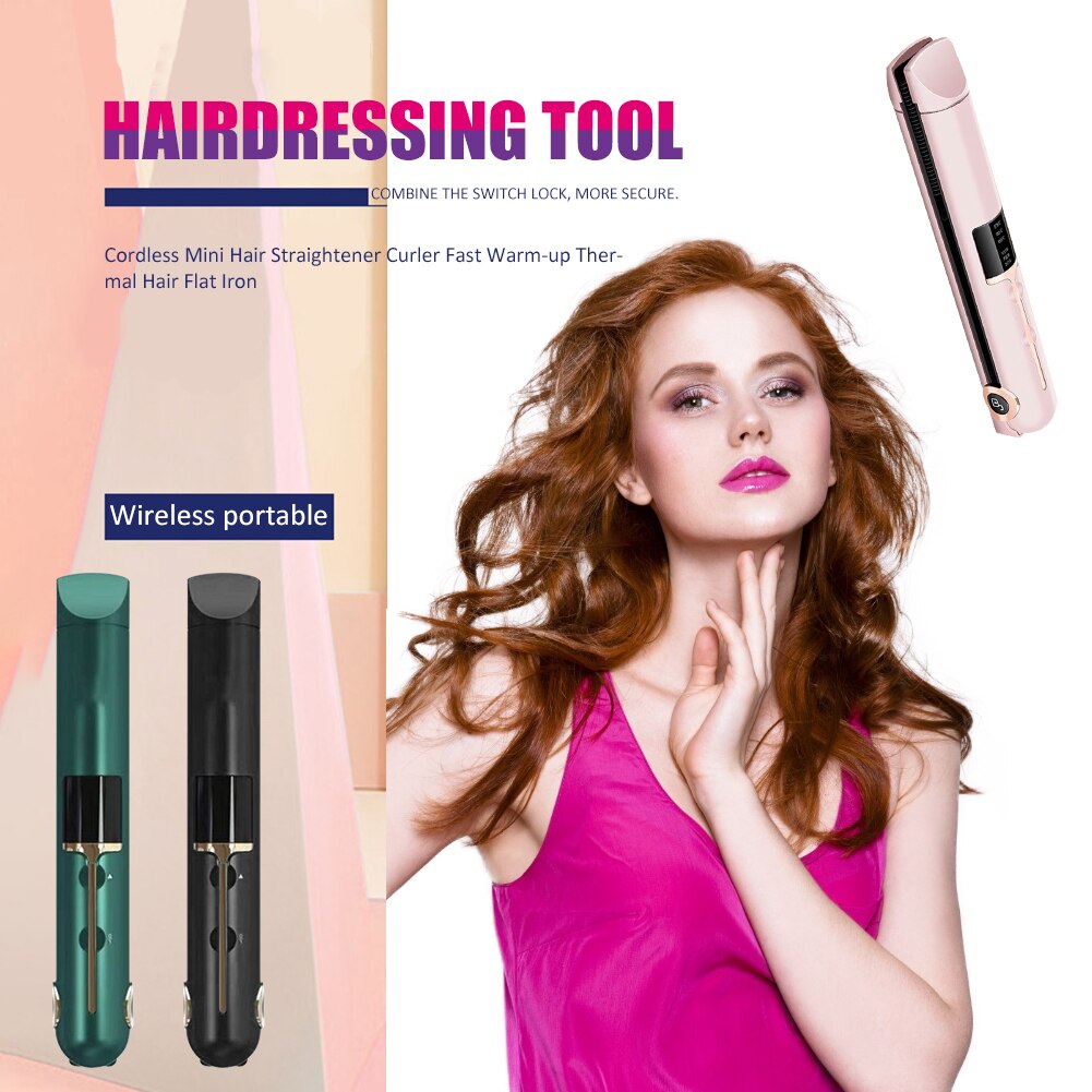 Portable Hair Curler  Straightener