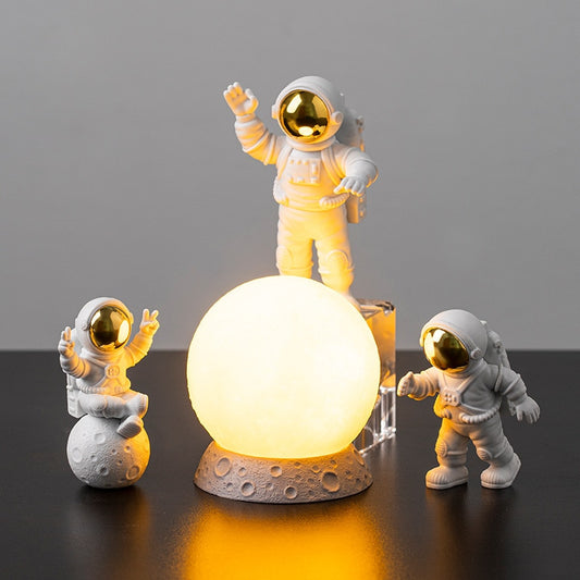 Astronaut and Moon Home Decor Set